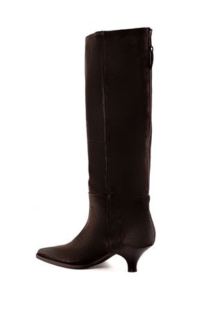 Brown suede high boot ELENA IACHI | E4351EBANO